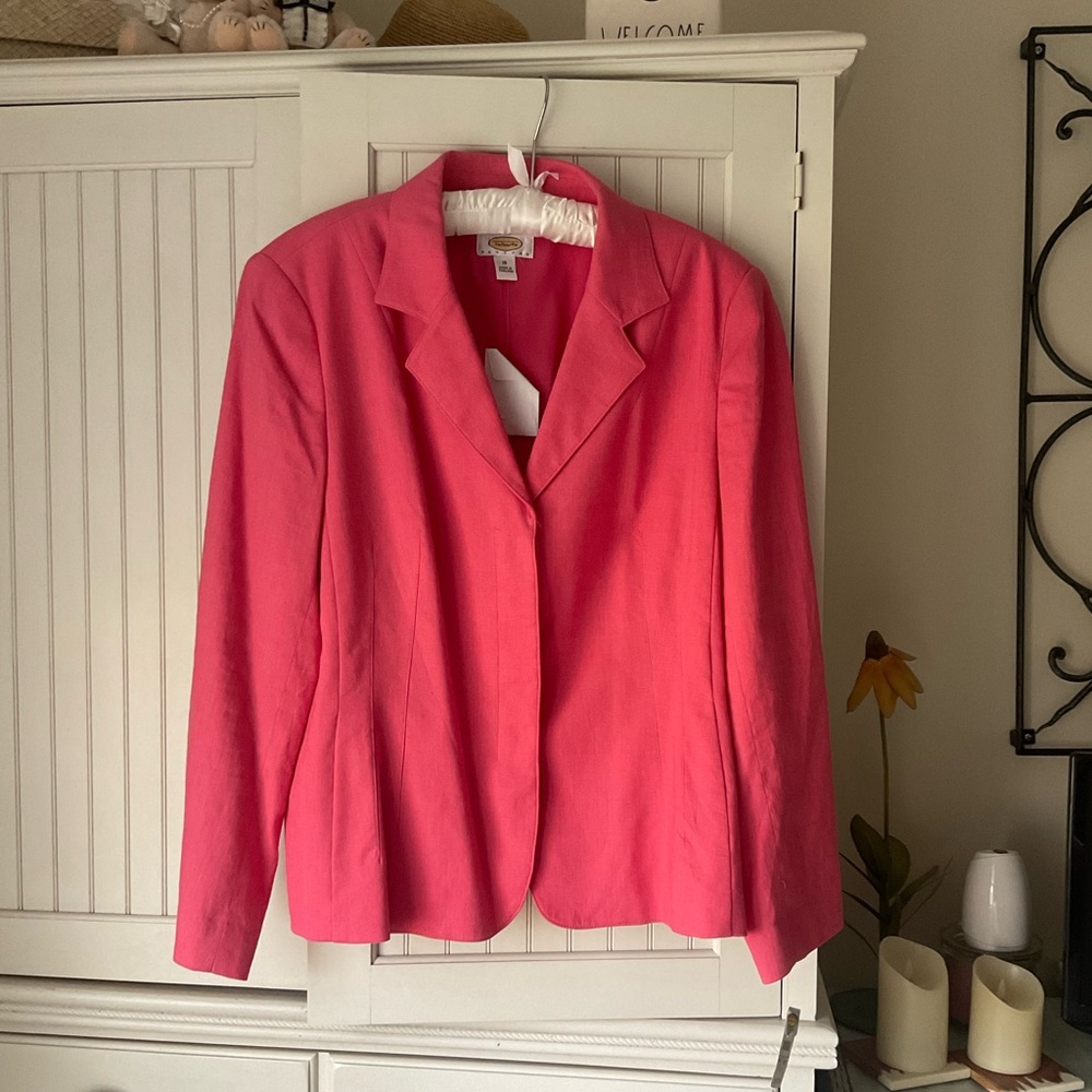 NWT Salmon Pink Talbots Lightweight Jacket